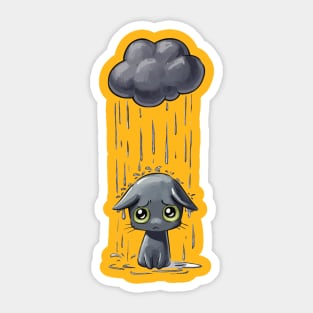 sad cat Sticker